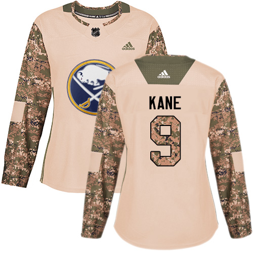 Adidas Sabres #9 Evander Kane Camo Authentic Veterans Day Women's Stitched NHL Jersey